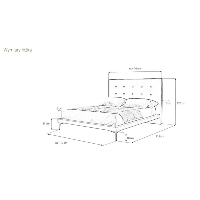 Wymiary łóżka Koral 