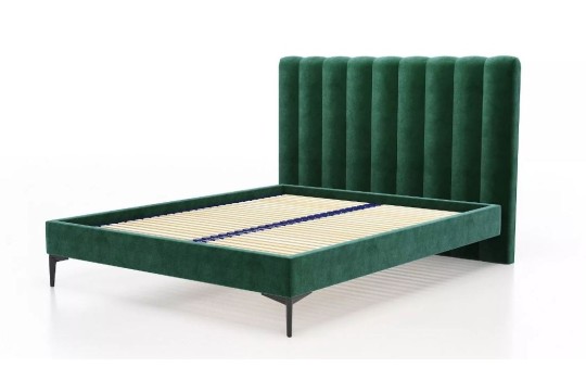 Łóżko pikowane z przeszyciami 