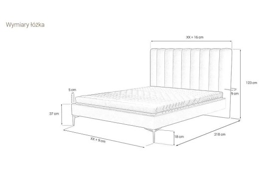 Wymiary łóżka tapicerowanego 