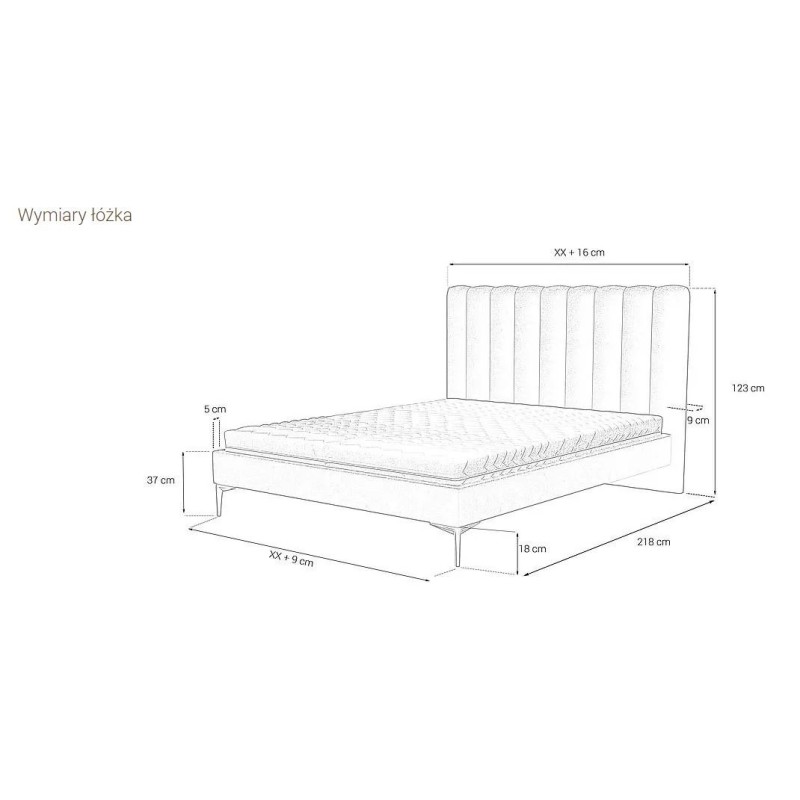 Wymiary łóżka tapicerowanego 