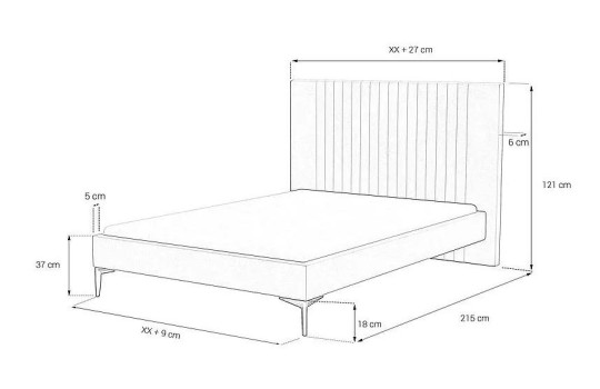 łóżko z wysokim zagłówkiem 