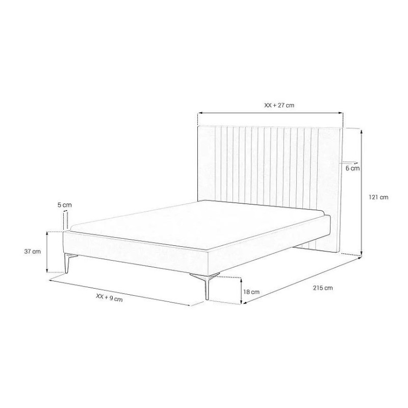 łóżko z wysokim zagłówkiem 