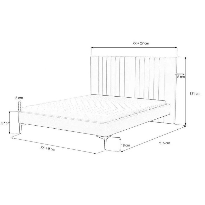 Łóżko nowoczesne w różnych kolorach 