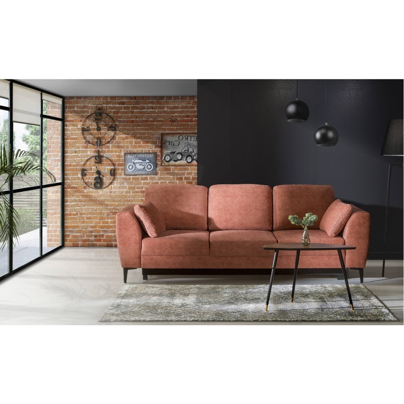 Sofa Buena 2 osobowa w rudym kolorze