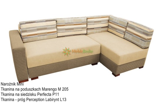 Mały narożnik w dwóch kolorach Mini