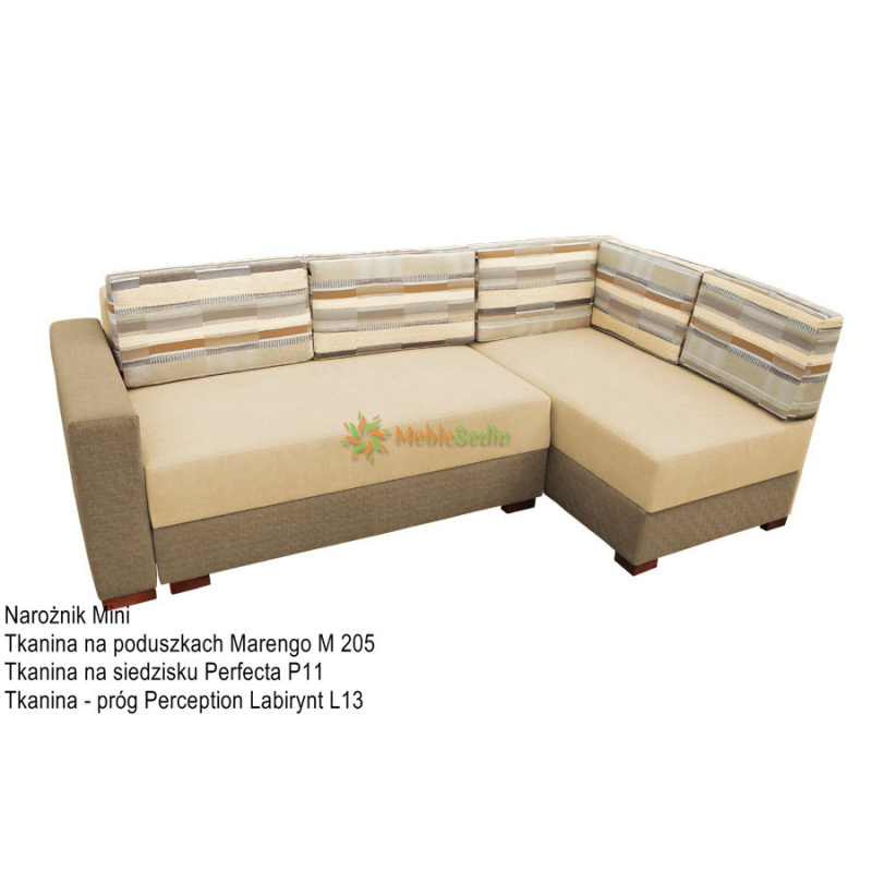 Mały narożnik w dwóch kolorach Mini