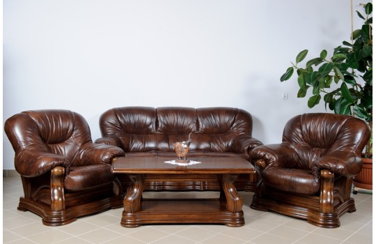 Skórzany narożnik zestaw mebli  Mona