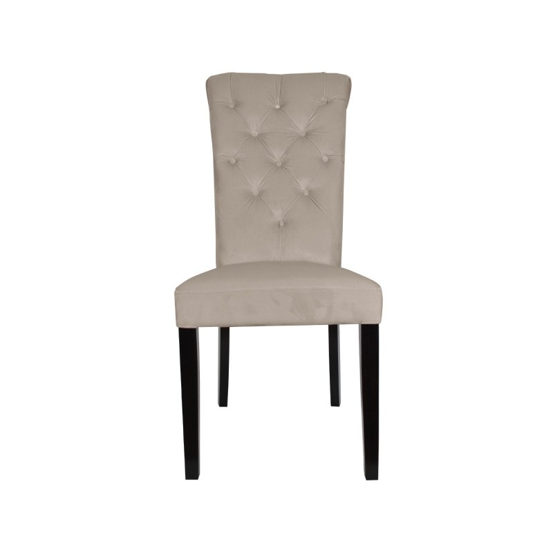 Krzesło pikowane z drewanianymi nogami 