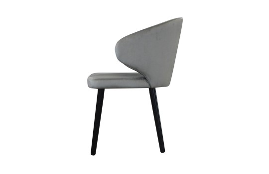 Welwetowe szare krzesło Orion 