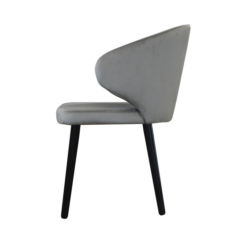 Welwetowe szare krzesło Orion 