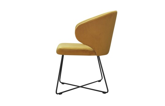 Krzesło żółte tapicerowane 