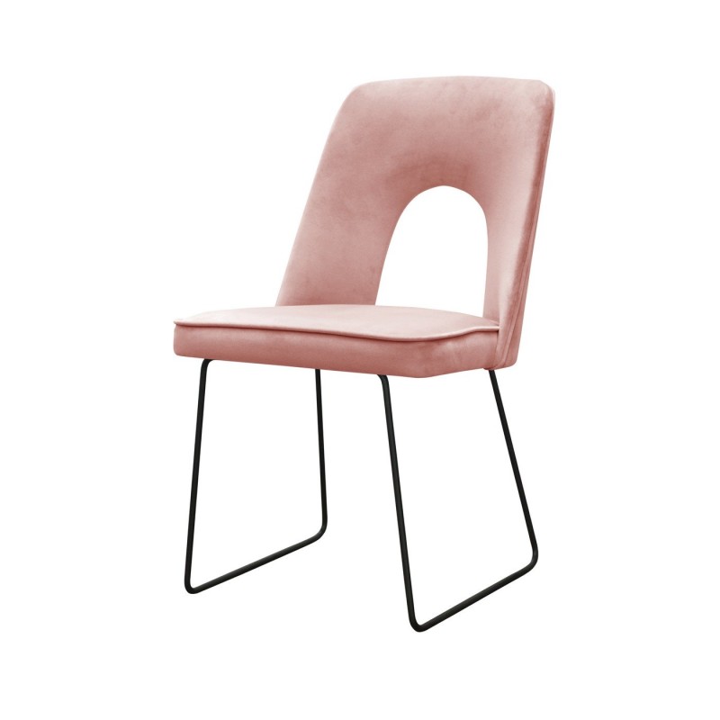 Krzesło Aurelia na metalowych czatnych nogach 