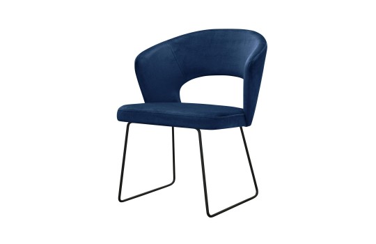granatowe krzesło tapicerowane