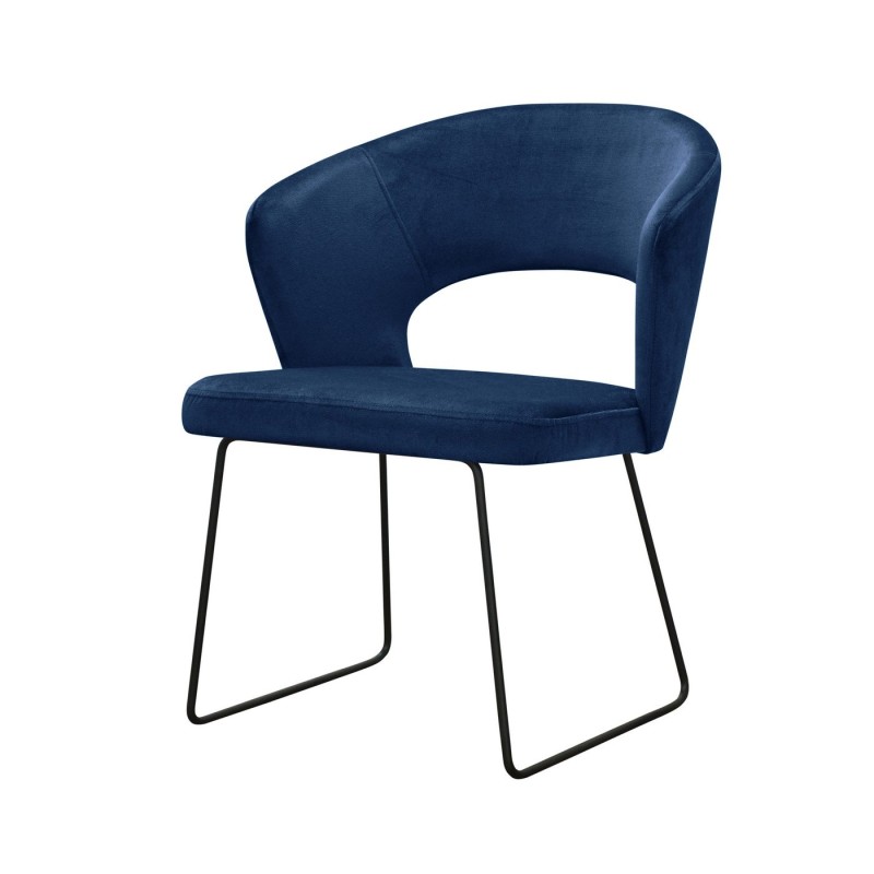 granatowe krzesło tapicerowane