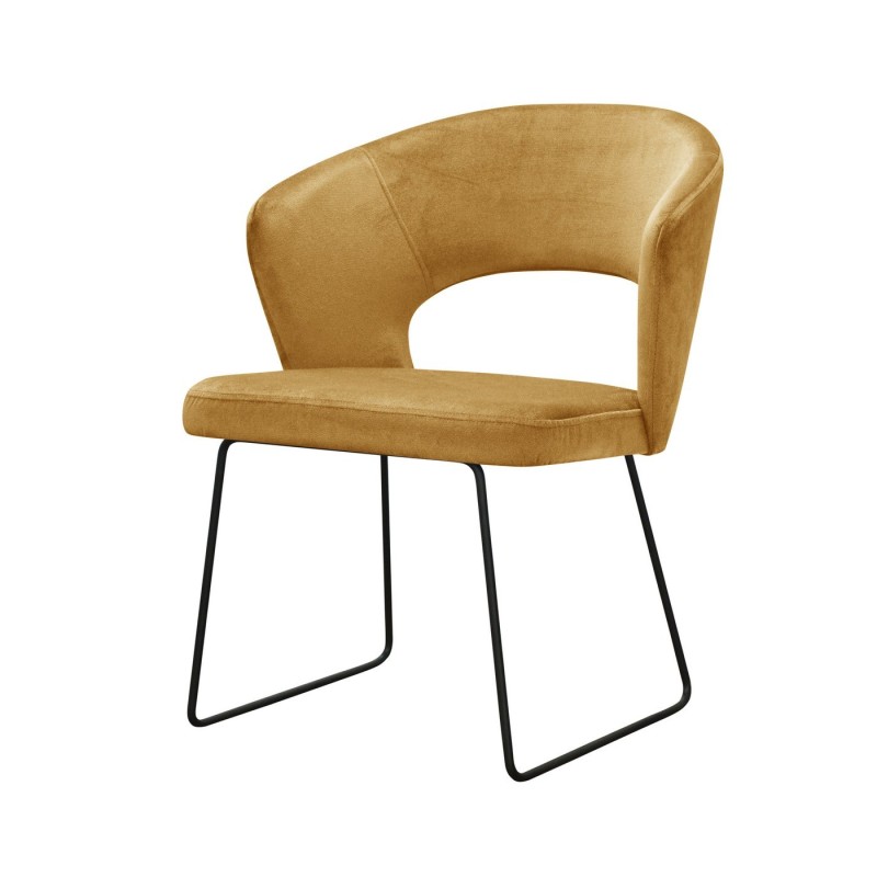 Krzesło Miami w kolorze musztardowym 