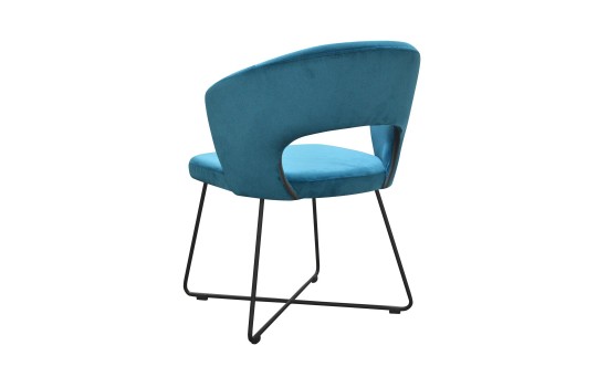 Krzesło z zaoblonym oparciem 