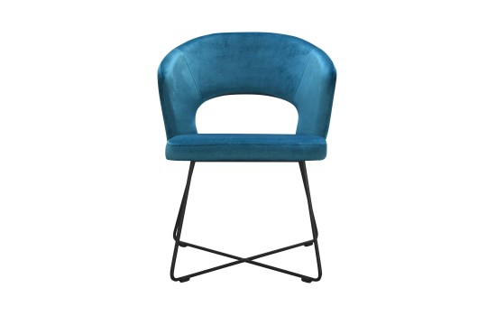 Krzesło Miami na czarnym stelażu 