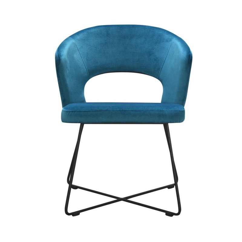 Krzesło Miami na czarnym stelażu 