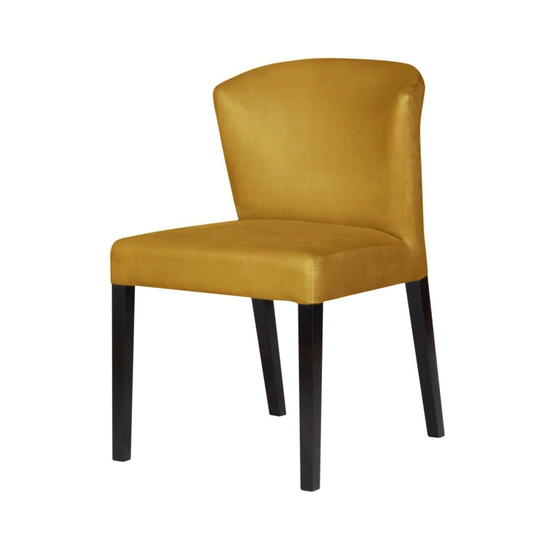 Krzesło w musztardowym kolorze 
