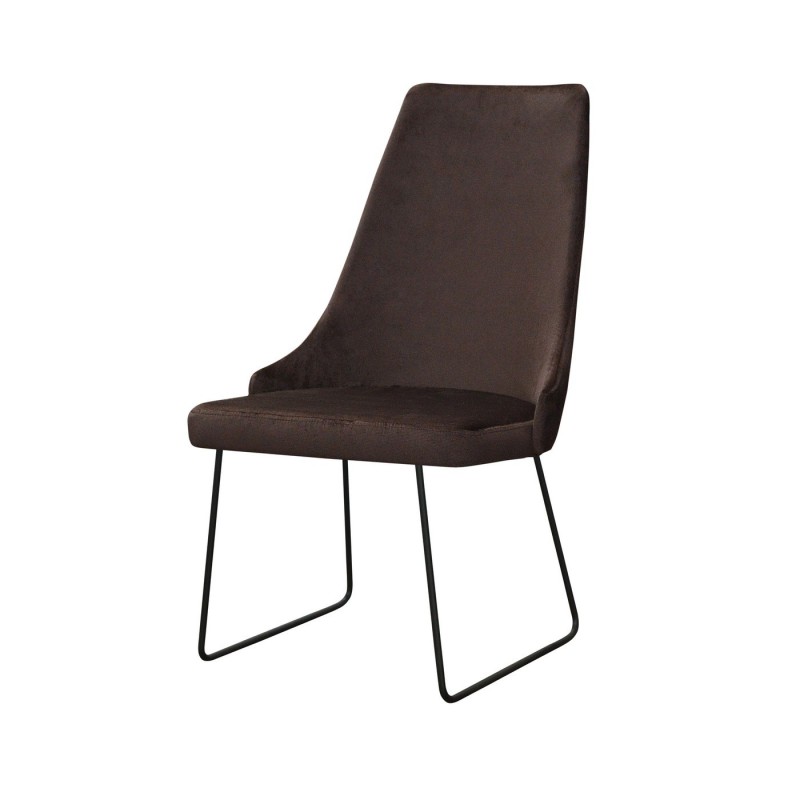 Krzesło tapicerowane w ciemnym kolorze 