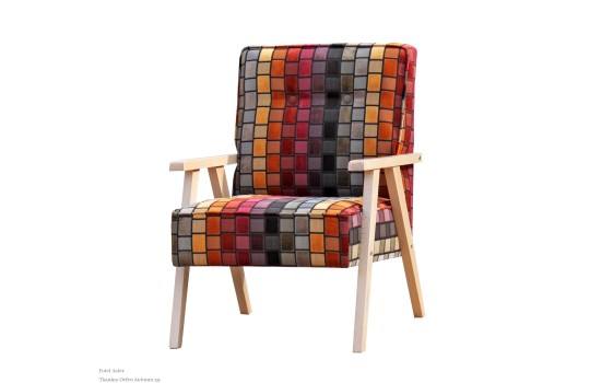 Fotel Aster - drewniane nogi