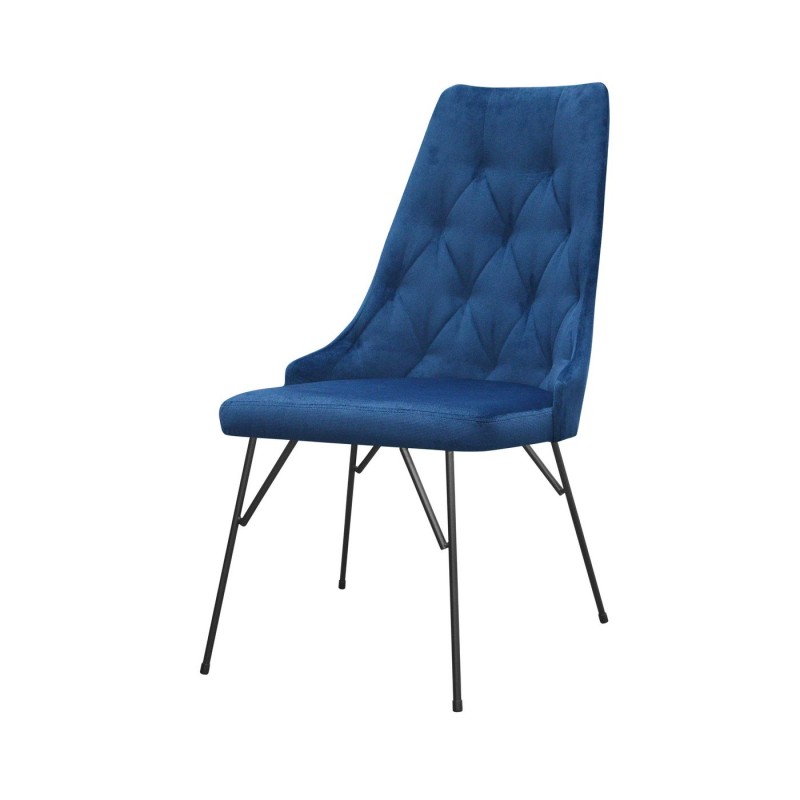 Krzesło w welurowej tkaninie Estera Cross 