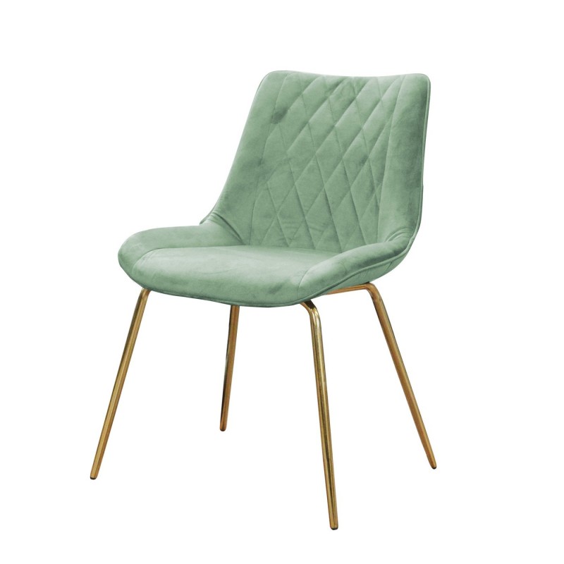 Piękne krzesło do salonu Dodo na złotych nogach 