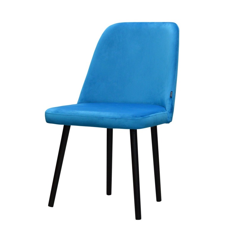 Krzesła niebieskie welurowe 