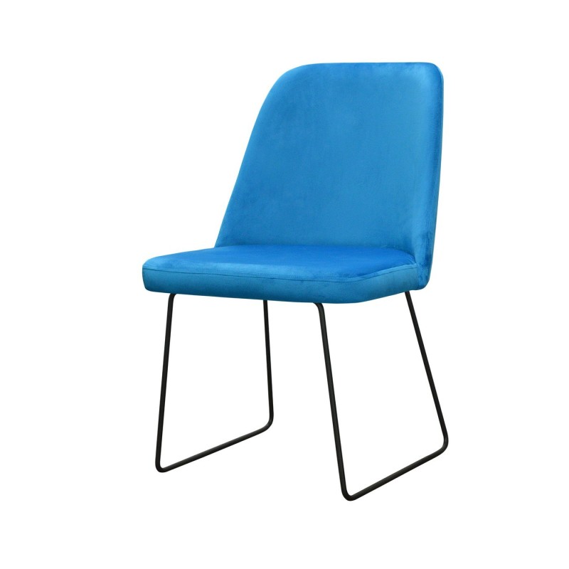 Krzesło Emili na czarnych metalowych nogach 