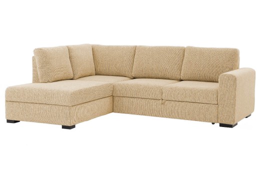 Narożnik w beżowej tkaninie Melinda