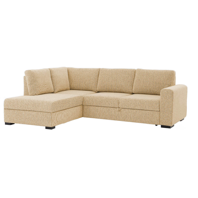 Narożnik w beżowej tkaninie Melinda