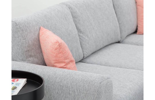 Narożnik w popielatej tkaninie Melinda