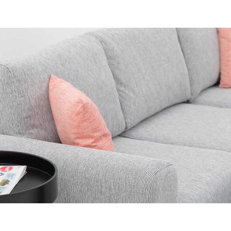 Narożnik w popielatej tkaninie Melinda