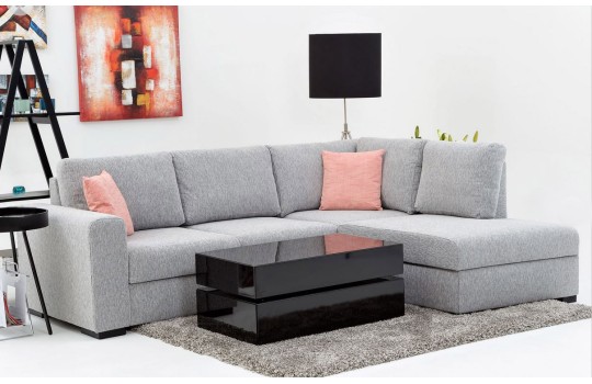 Narożnik z funkcją spania i pojemnkiem na pościel Melinda