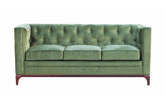 Zielona sofa chesterfield
