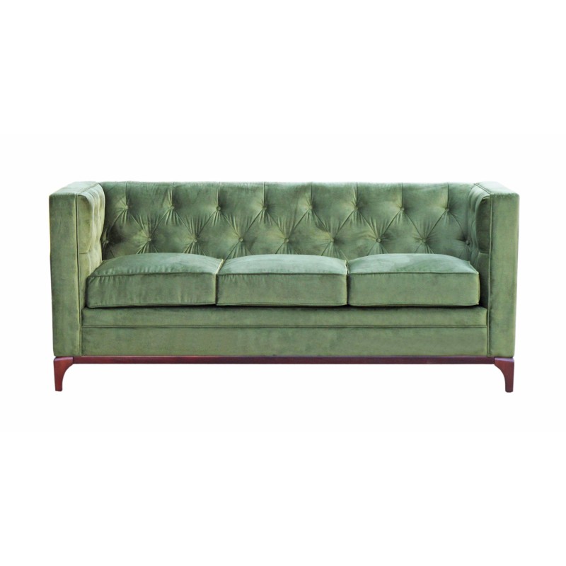 Zielona sofa chesterfield