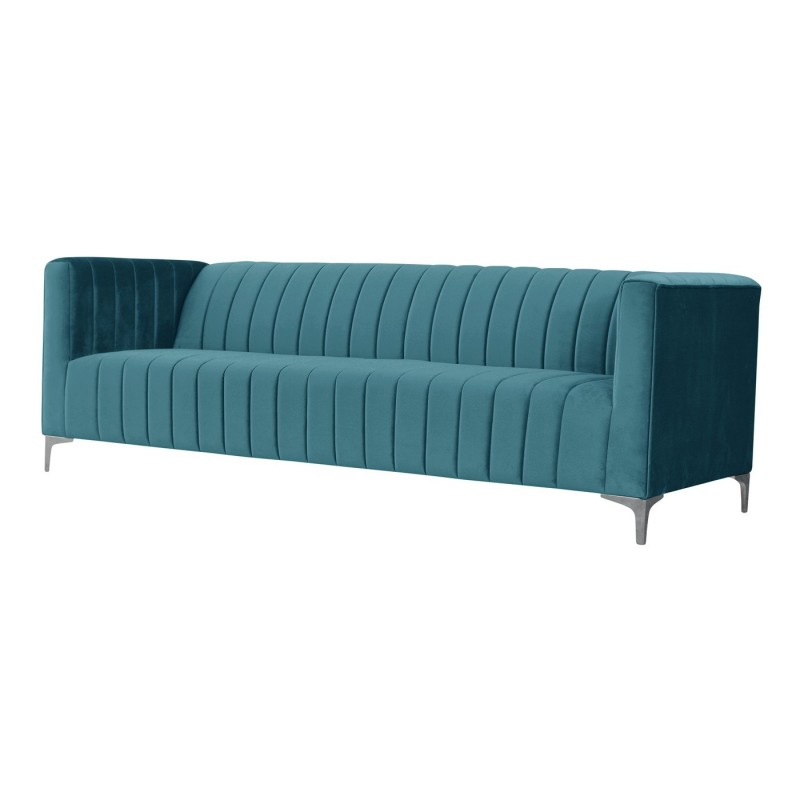 Turkusowa sofa nierozkładana 