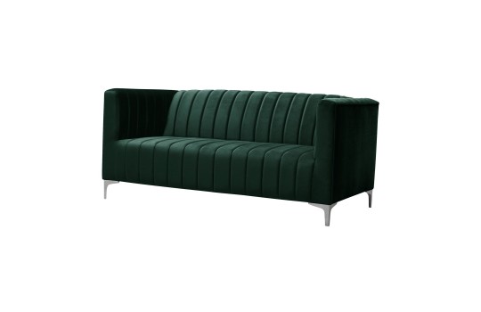 sofa na chromowanych nogach 