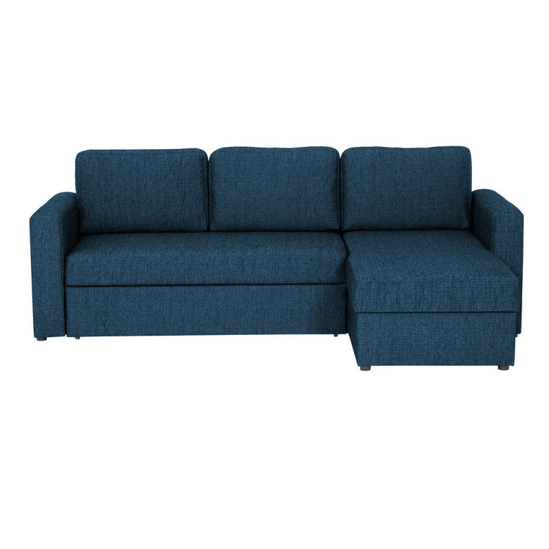 Niebieska kanapa narożna Omega