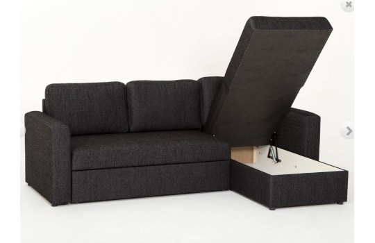 Kanapa narożna z dużym pojemnikiem Omega