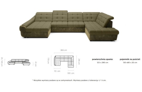 Narożnik Nobila XL R1 - wymiary