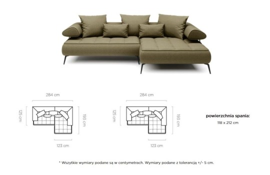 Narożnik Karin Mini - wymiary