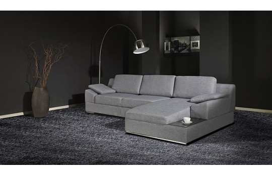 Nowoczesny narożnik w kolorze szarym - Clark