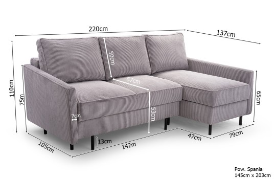 sofa narożna do salonu 