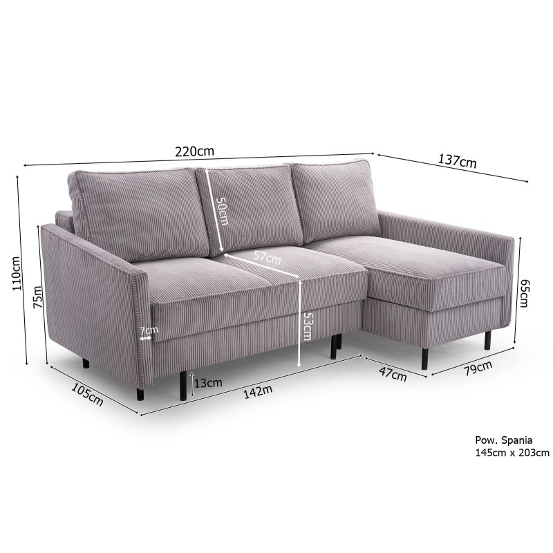 sofa narożna do salonu 