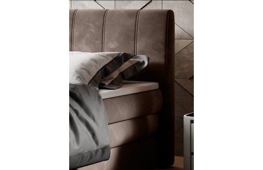 łóżko kontynentalne z przeszyciami 