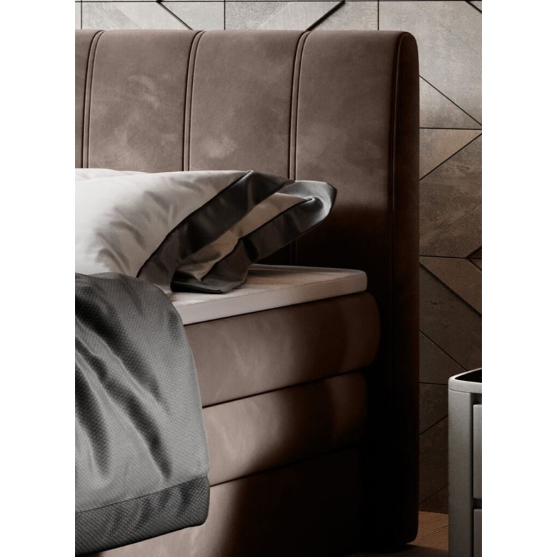 łóżko kontynentalne z przeszyciami 