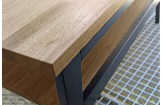 Dębowy blat w ławie Elen