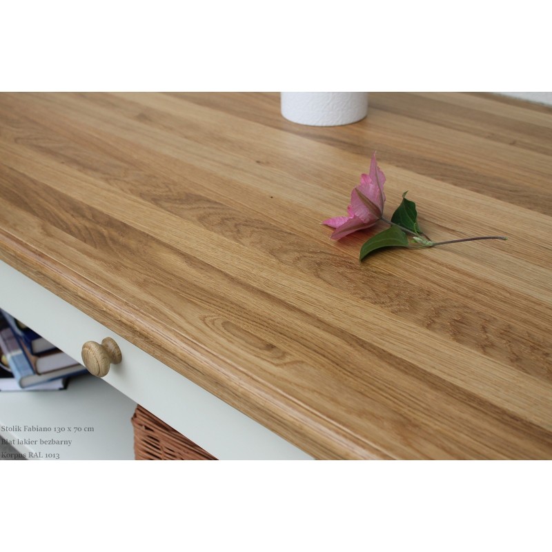 Stolik Fabiano - dębowy blat