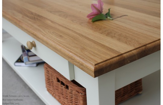 Stolik kawowy - dębowy blat